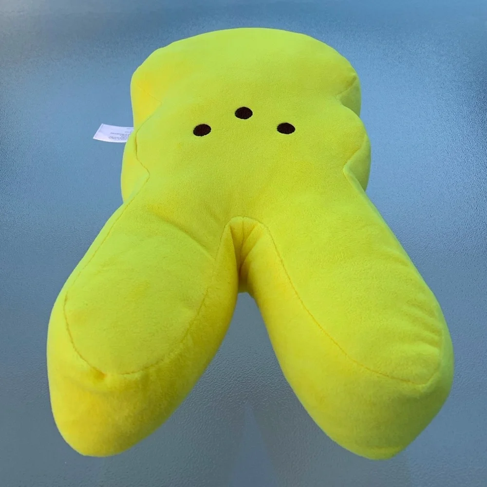 Yellow Peeps Easter Bunny 16” Plush Toy / Decorative Throw Pillow